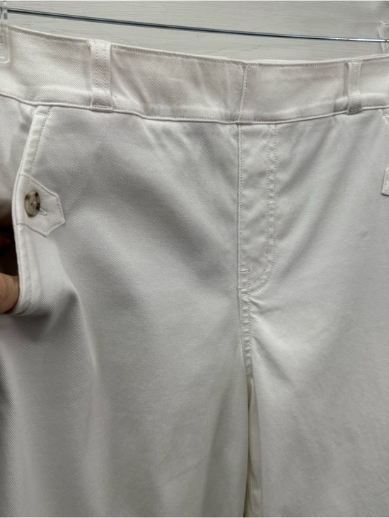 Spanx White Cropped Wide Leg Pants Clean Girl Minimalist M - Picture 6 of 10